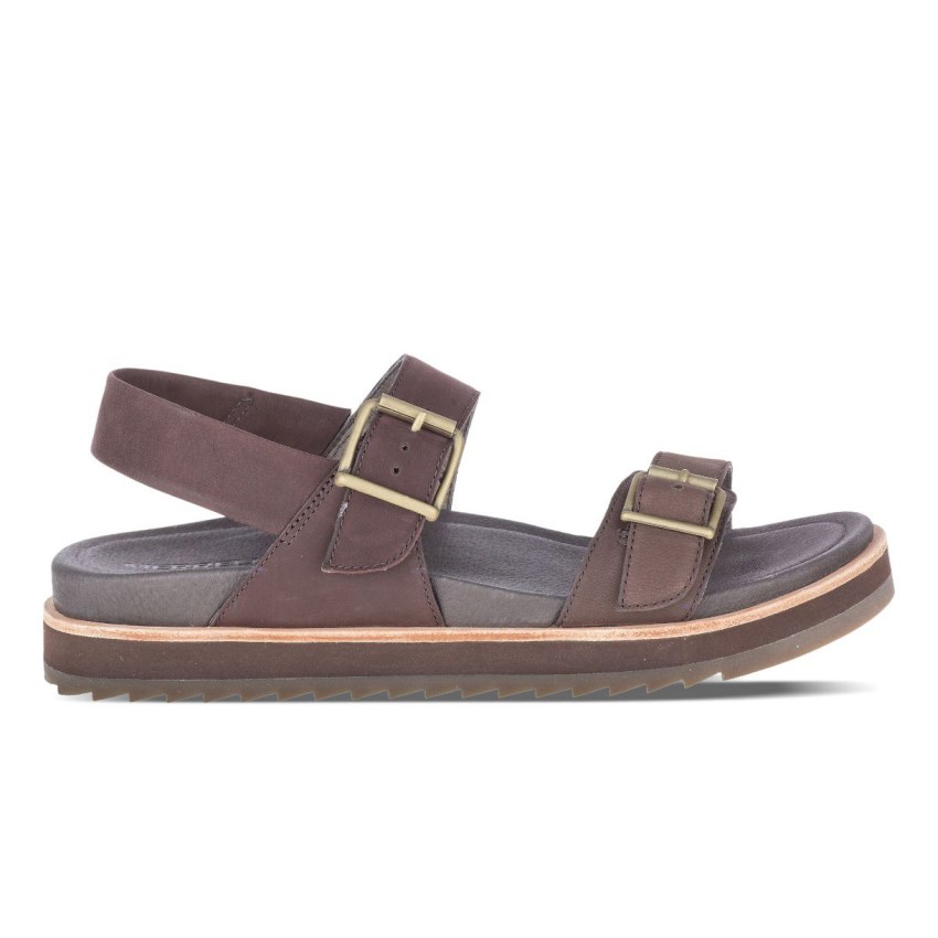 Sandales Merrell Juno Buckle Backstrap Marron Foncé Femme | R.I.ABNU